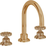 California Faucets - 8'' Widespread Lavatory Faucet - Burnished Brass Uncoated