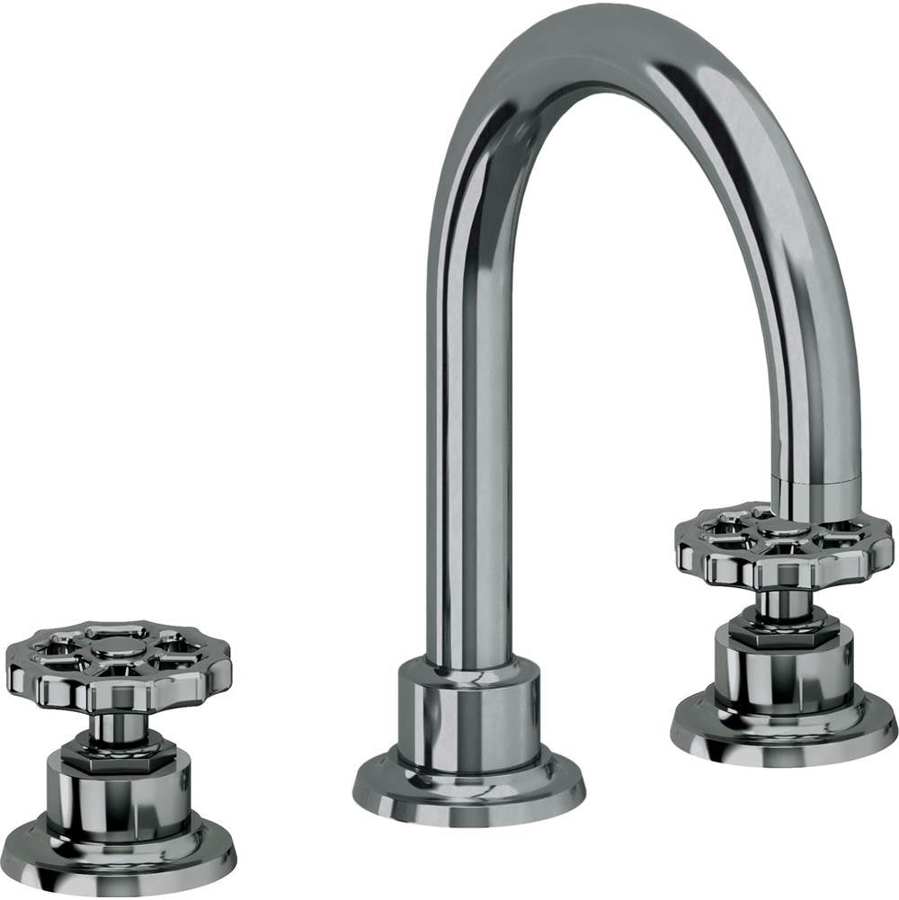 California Faucets - 8'' Widespread Lavatory Faucet - Black Nickel Pvd