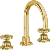 California Faucets - 8'' Widespread Lavatory Faucet - Lifetime Polished Gold Pvd