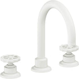 California Faucets - 8'' Widespread Lavatory Faucet with Completely Finished ZeroDrain - Matte White