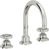 California Faucets - 8'' Widespread Lavatory Faucet with ZeroDrain - Polished Chrome