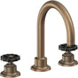 California Faucets - 8'' Widespread Lavatory Faucet - Antique Brass Flat