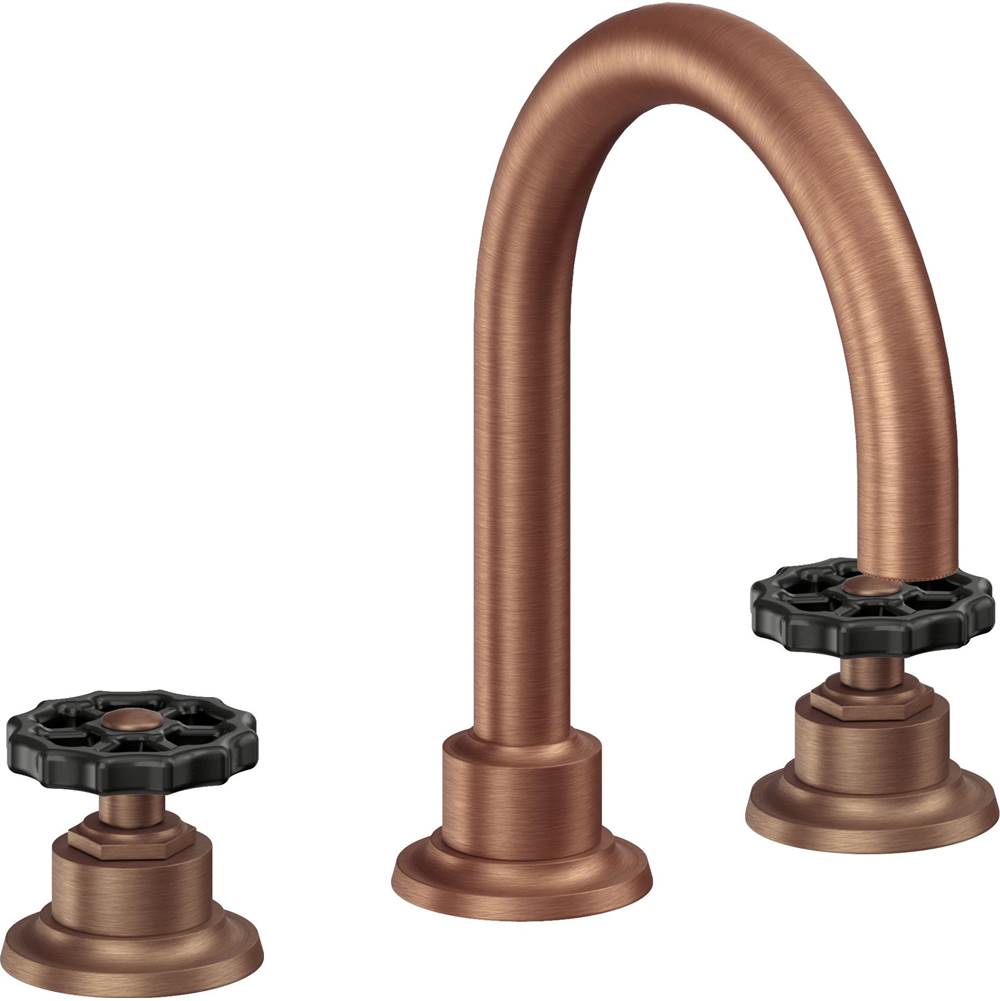 California Faucets - 8'' Widespread Lavatory Faucet - Antique Copper Flat