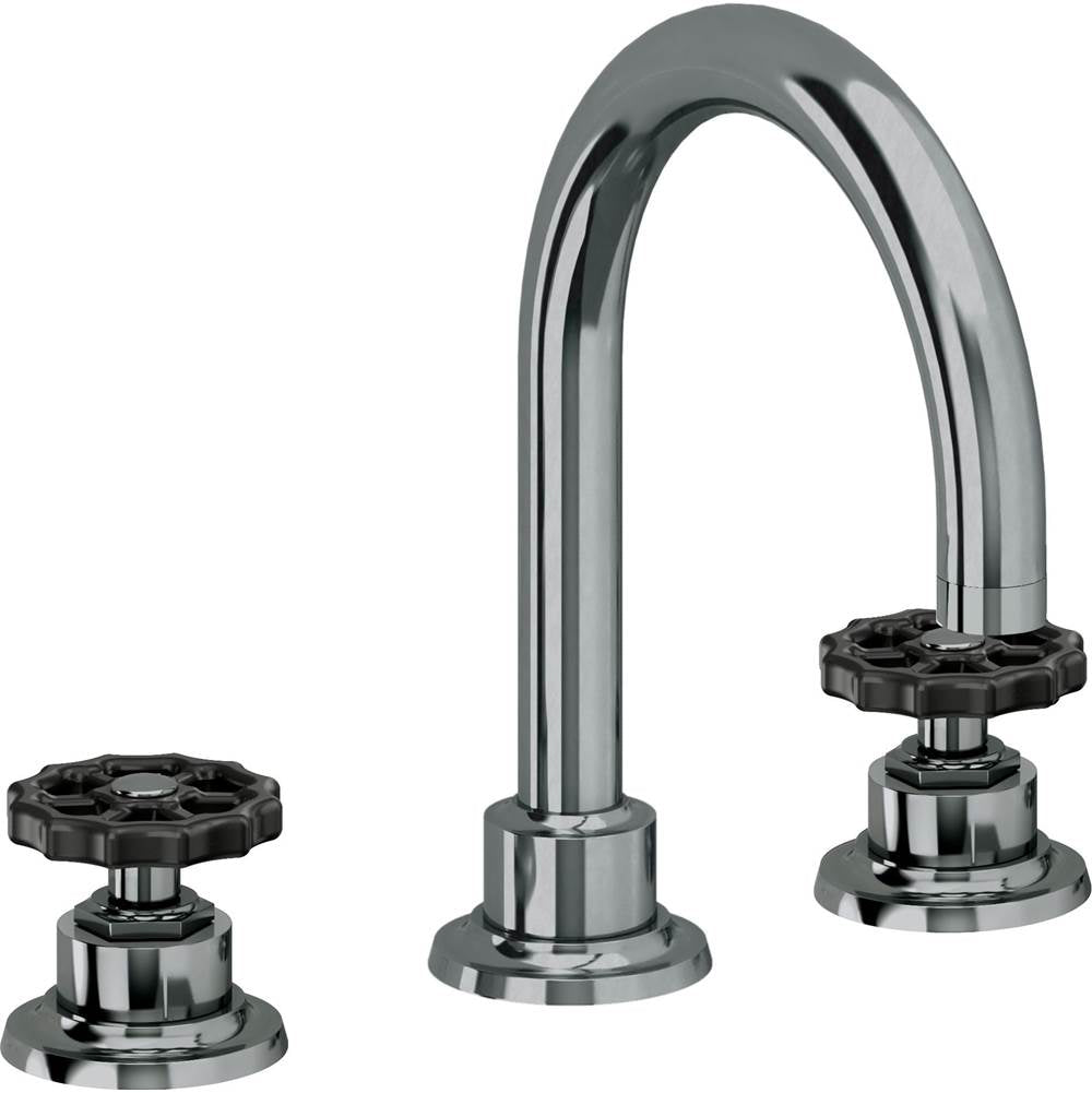 California Faucets - 8'' Widespread Lavatory Faucet - Black Nickel Pvd