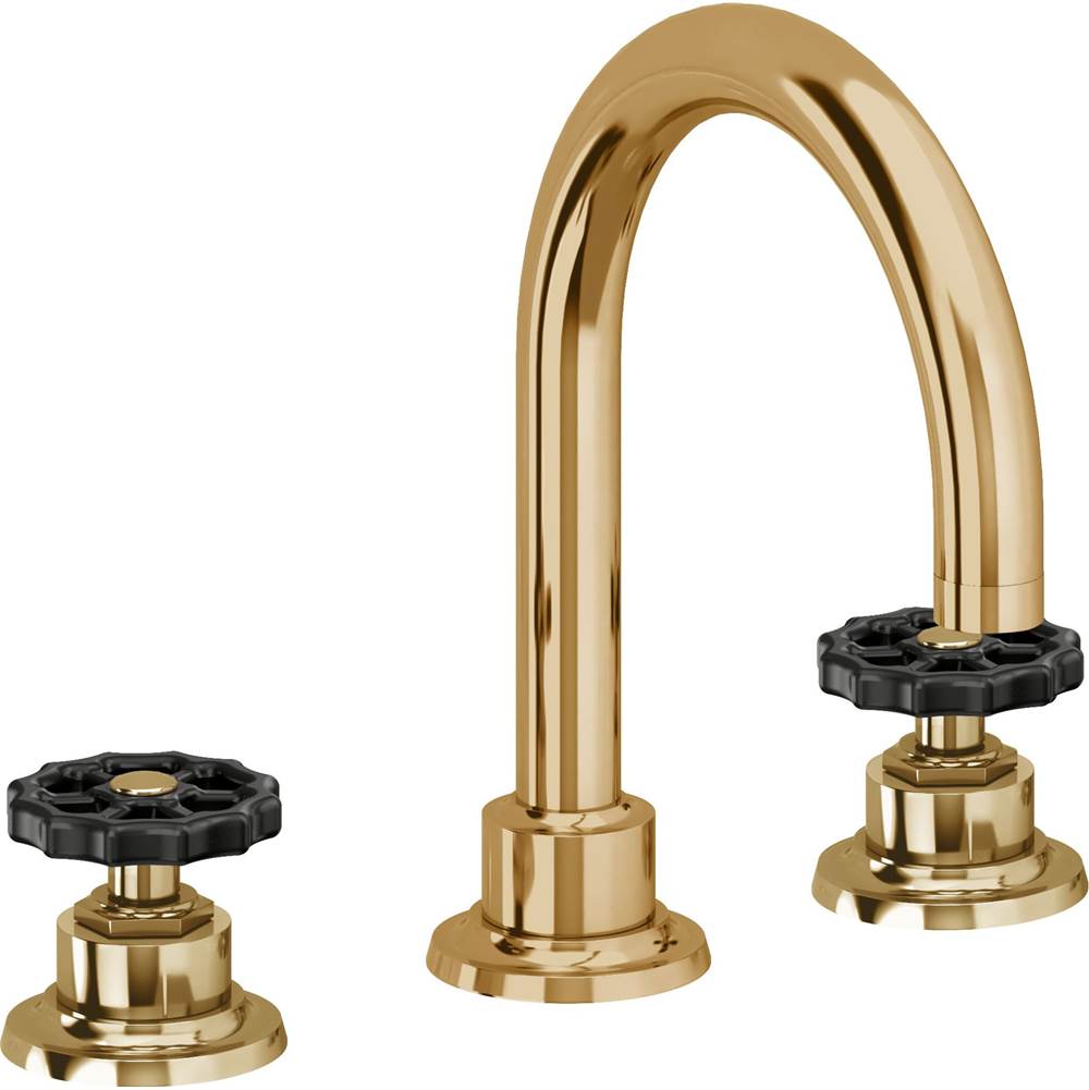 California Faucets - 8'' Widespread Lavatory Faucet - French Gold Pvd