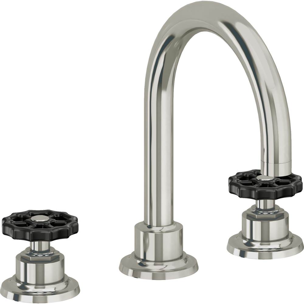 California Faucets - 8'' Widespread Lavatory Faucet - Polished Nickel Pvd
