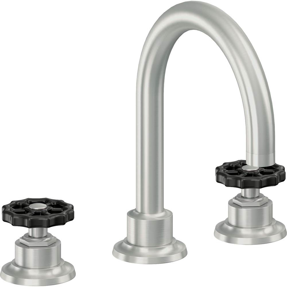 California Faucets - 8'' Widespread Lavatory Faucet - Satin Chrome Pvd