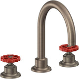 California Faucets - 8'' Widespread Lavatory Faucet - Antique Nickel Flat