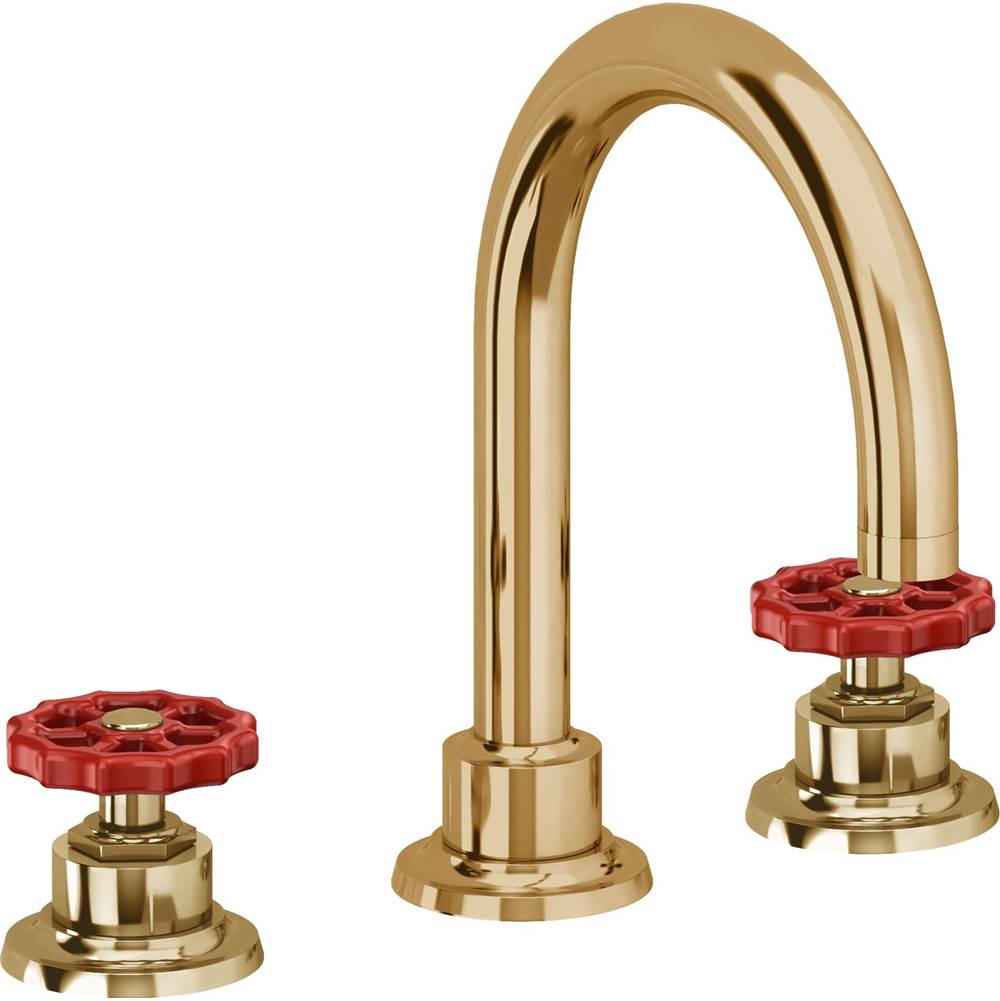 California Faucets - 8'' Widespread Lavatory Faucet - French Gold Pvd