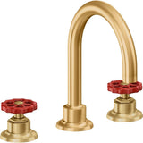 California Faucets - 8'' Widespread Lavatory Faucet with Completely Finished ZeroDrain - Lifetime Satin Gold Pvd