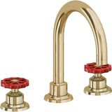 California Faucets - 8'' Widespread Lavatory Faucet - Polished Brass Uncoated