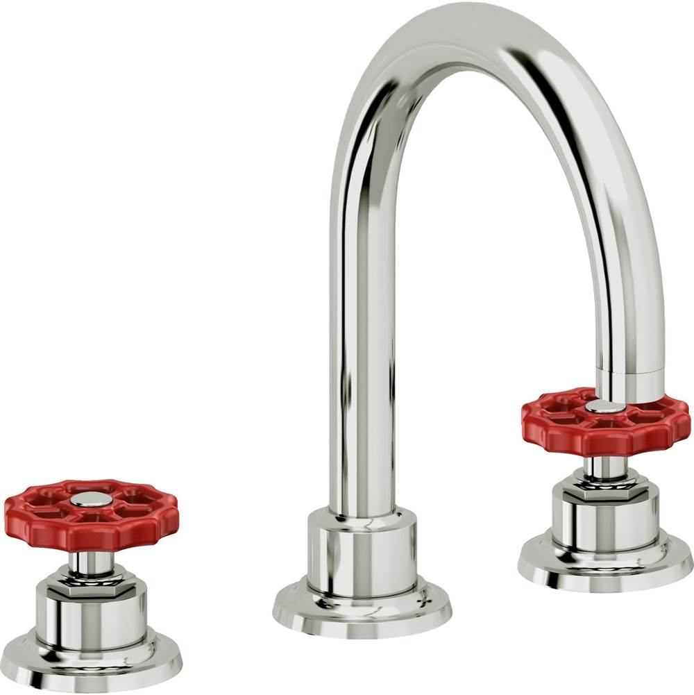 California Faucets - 8'' Widespread Lavatory Faucet with Completely Finished ZeroDrain - Polished Chrome
