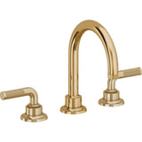 California Faucets - 8'' Widespread Lavatory Faucet with ZeroDrain - French Gold Pvd