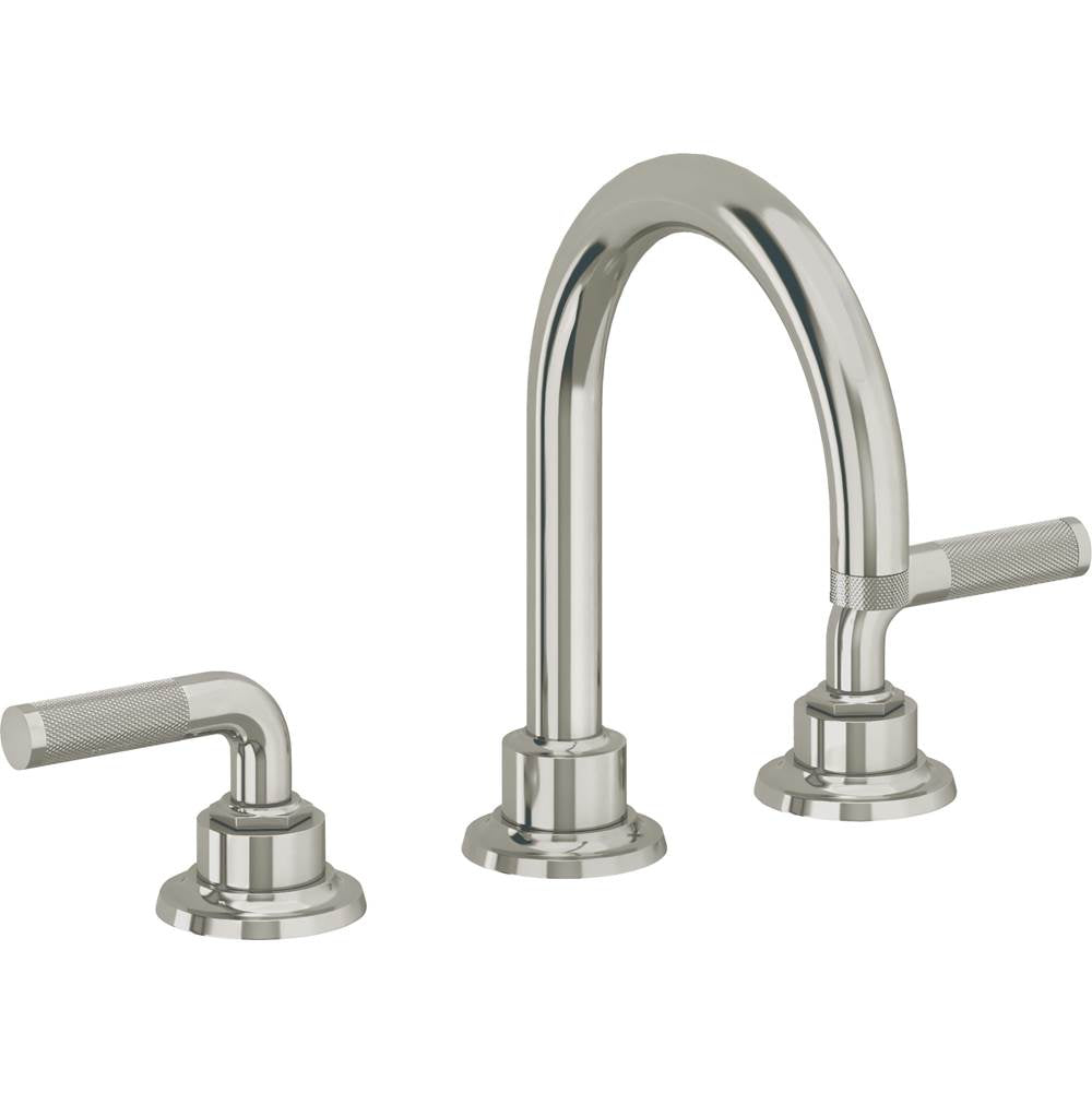 California Faucets - 8'' Widespread Lavatory Faucet with Completely Finished ZeroDrain - Polished Nickel Pvd
