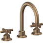 California Faucets - 8'' Widespread Lavatory Faucet - Antique Brass Flat