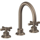 California Faucets - 8'' Widespread Lavatory Faucet with Completely Finished ZeroDrain - Antique Nickel Flat