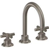 California Faucets - 8'' Widespread Lavatory Faucet with Completely Finished ZeroDrain - Graphite Pvd