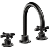 California Faucets - 8'' Widespread Lavatory Faucet with Completely Finished ZeroDrain - Matte Black