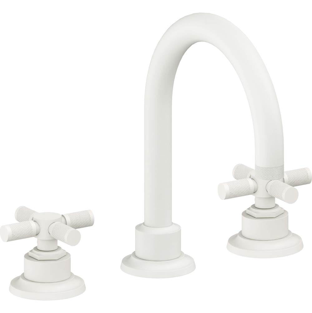 California Faucets - 8'' Widespread Lavatory Faucet with ZeroDrain - Matte White
