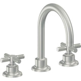 California Faucets - 8'' Widespread Lavatory Faucet with Completely Finished ZeroDrain - Satin Chrome Pvd
