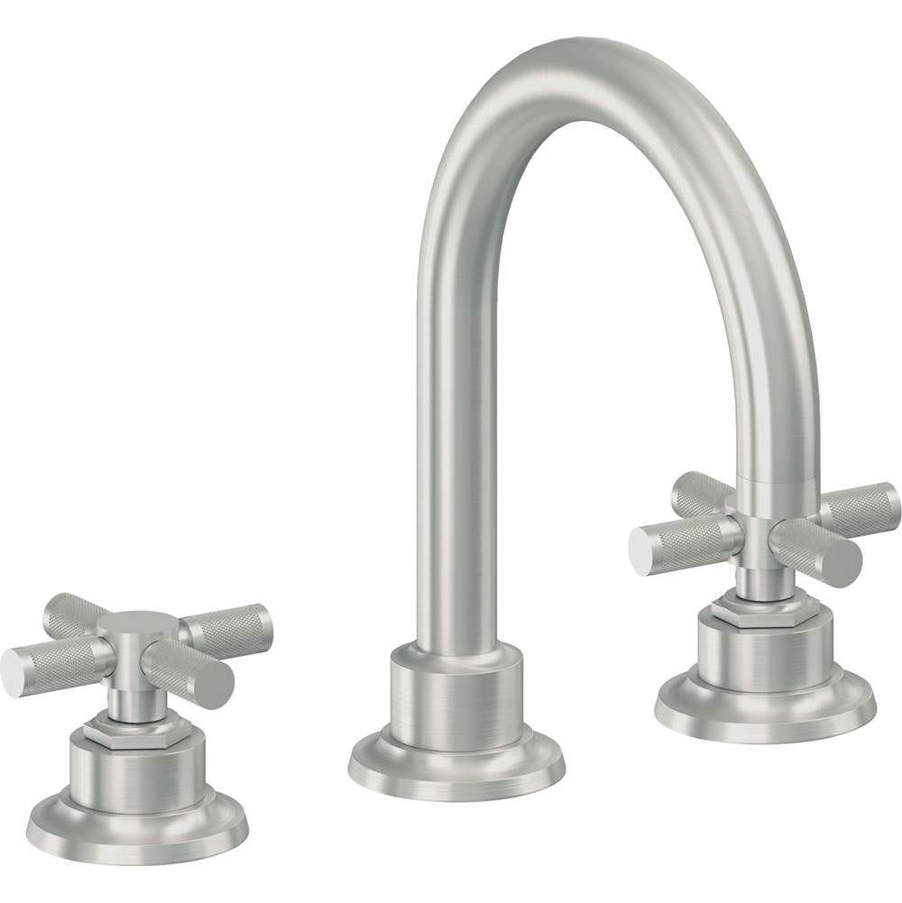 California Faucets - 8'' Widespread Lavatory Faucet - Satin Chrome Pvd
