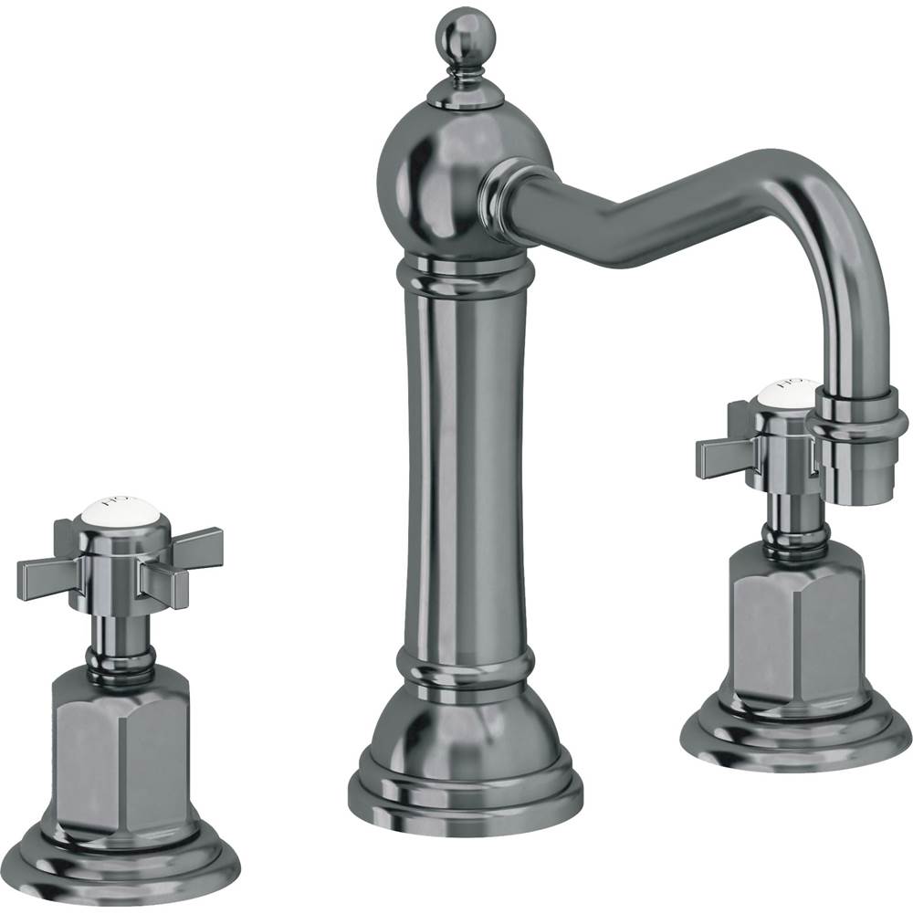 California Faucets - 8'' Widespread Lavatory Faucet with ZeroDrain - Black Nickel Pvd