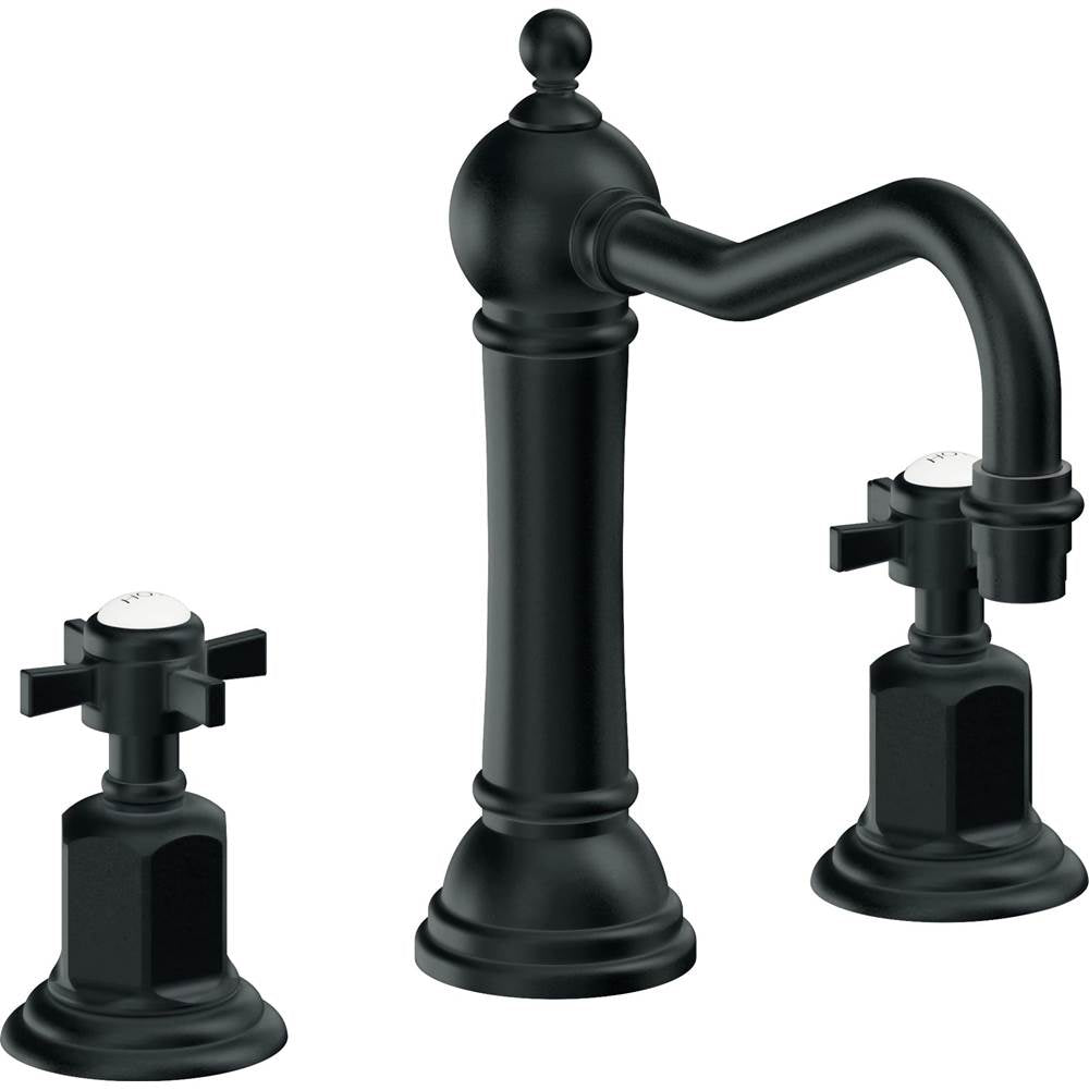 California Faucets - 8'' Widespread Lavatory Faucet with Completely Finished ZeroDrain - Carbon Pvd