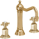 California Faucets - 8'' Widespread Lavatory Faucet with ZeroDrain - French Gold Pvd