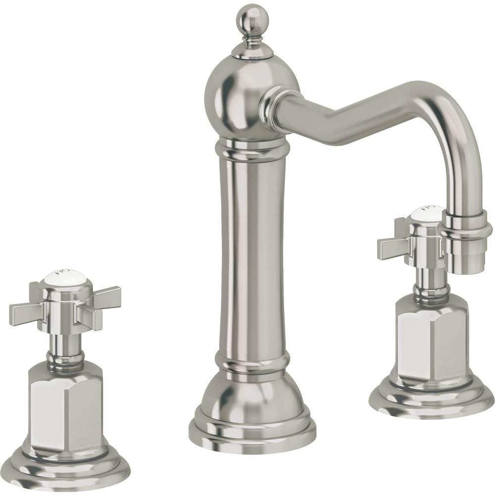 California Faucets - 8'' Widespread Lavatory Faucet with ZeroDrain - Polished Nickel Pvd