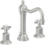 California Faucets - 8'' Widespread Lavatory Faucet with Completely Finished ZeroDrain - Satin Chrome Pvd