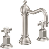 California Faucets - 8'' Widespread Lavatory Faucet - Ultra Stainless Steel Pvd