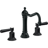 California Faucets - 8'' Widespread Lavatory Faucet with Completely Finished ZeroDrain - Carbon Pvd
