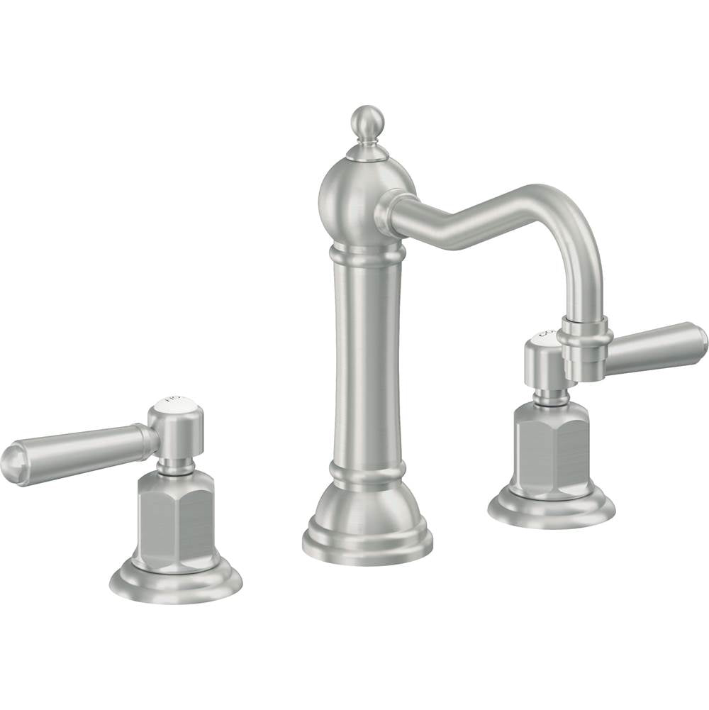California Faucets - 8'' Widespread Lavatory Faucet with ZeroDrain - Satin Chrome Pvd