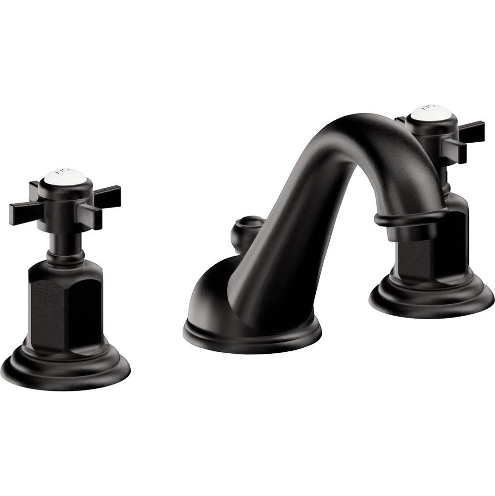 California Faucets - 8'' Widespread Lavatory Faucet with ZeroDrain - Matte Black