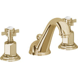 California Faucets - 8'' Widespread Lavatory Faucet with ZeroDrain - Polished Brass Uncoated