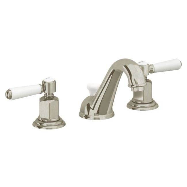 California Faucets - 8'' Widespread Lavatory Faucet with ZeroDrain - Burnished Nickel Uncoated