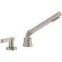 California Faucets - Complete Handshower & Diverter for Roman Tub - Antique Brass Flat