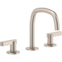 California Faucets - 8'' Widespread Lavatory Faucet with ZeroDrain - Quad Arc Spout - Gloss White
