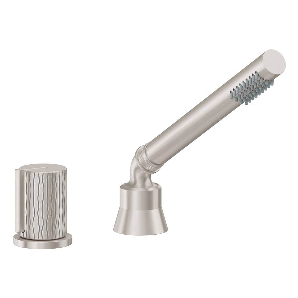 California Faucets - Complete Handshower & Diverter for Roman Tub - Ultra Stainless Steel Pvd