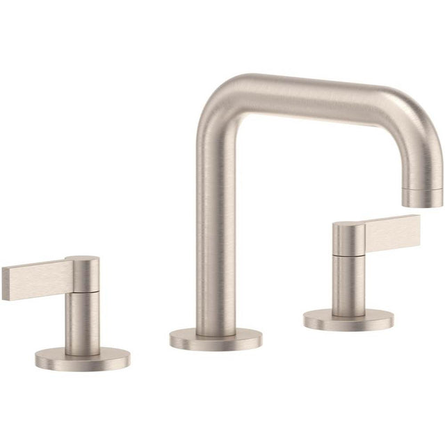 California Faucets - 8'' Widespread Lavatory Faucet with ZeroDrain - Quad Spout - Gloss White