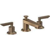 California Faucets - 8'' Widespread Lavatory Faucet with Completely Finished ZeroDrain - Antique Brass Flat