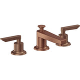 California Faucets - 8'' Widespread Lavatory Faucet with ZeroDrain - Antique Copper Flat