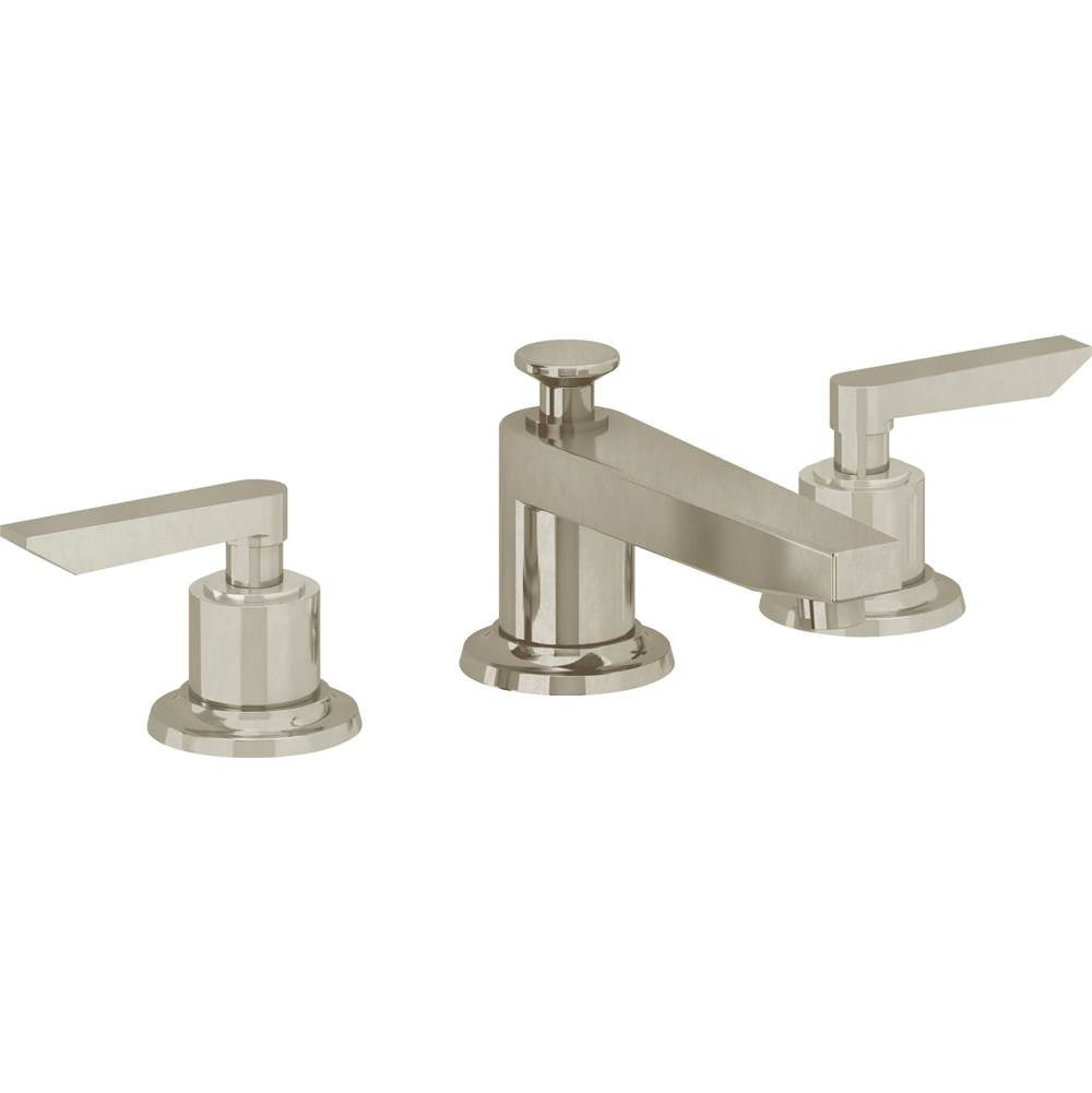 California Faucets - 8'' Widespread Lavatory Faucet with ZeroDrain - Burnished Nickel Uncoated
