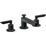 California Faucets - 8'' Widespread Lavatory Faucet with Completely Finished ZeroDrain - Carbon Pvd