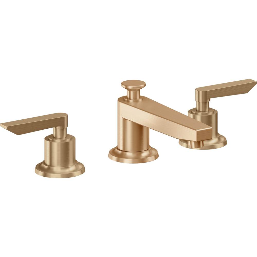 California Faucets - 8'' Widespread Lavatory Faucet with Completely Finished ZeroDrain - Satin Bronze Pvd