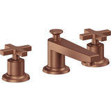 California Faucets - 8'' Widespread Lavatory Faucet with ZeroDrain - Antique Copper Flat