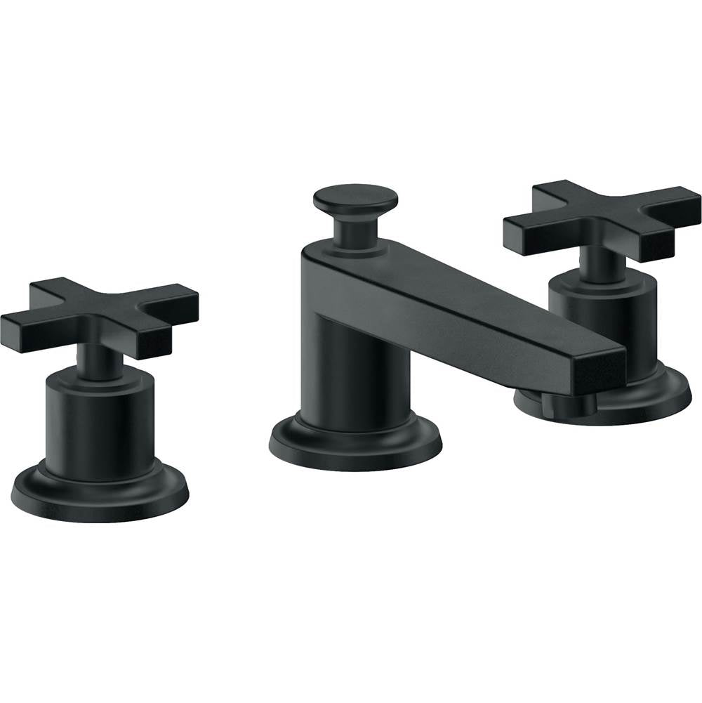 California Faucets - 8'' Widespread Lavatory Faucet with ZeroDrain - Carbon Pvd