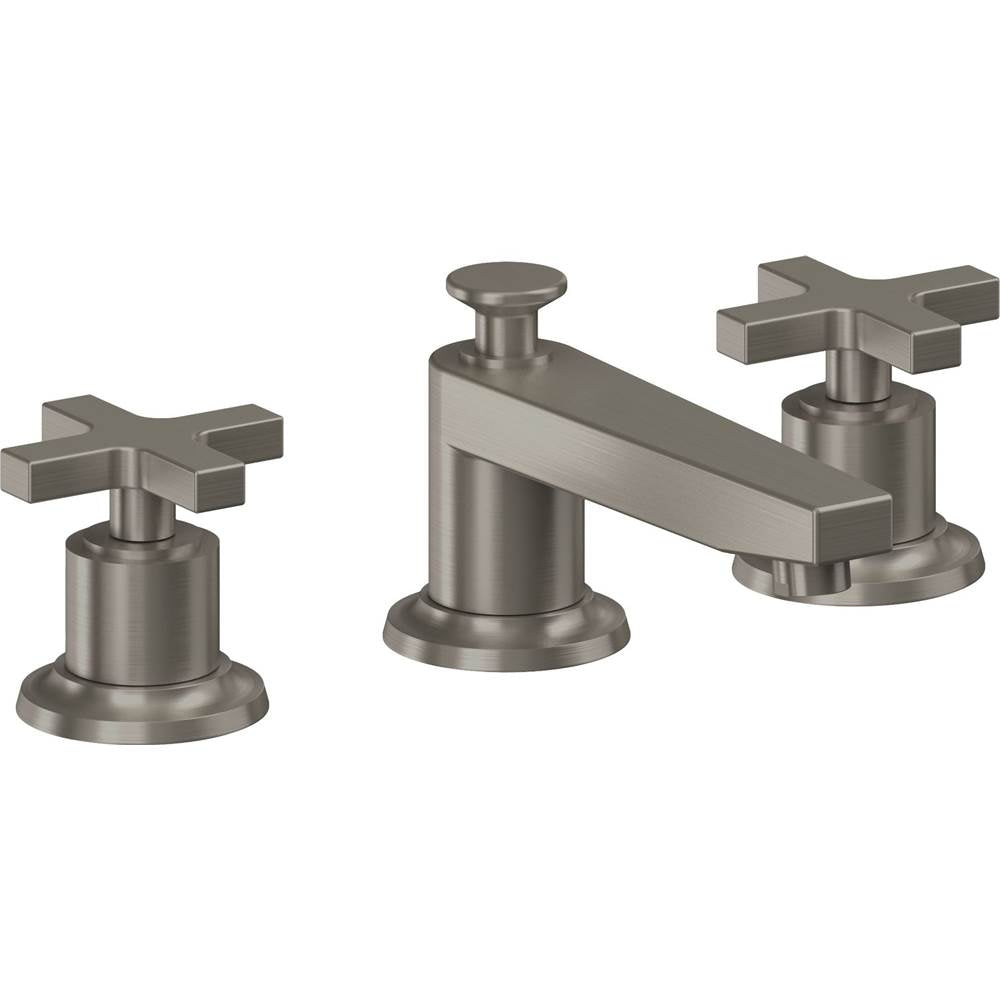 California Faucets - 8'' Widespread Lavatory Faucet with ZeroDrain - Graphite Pvd