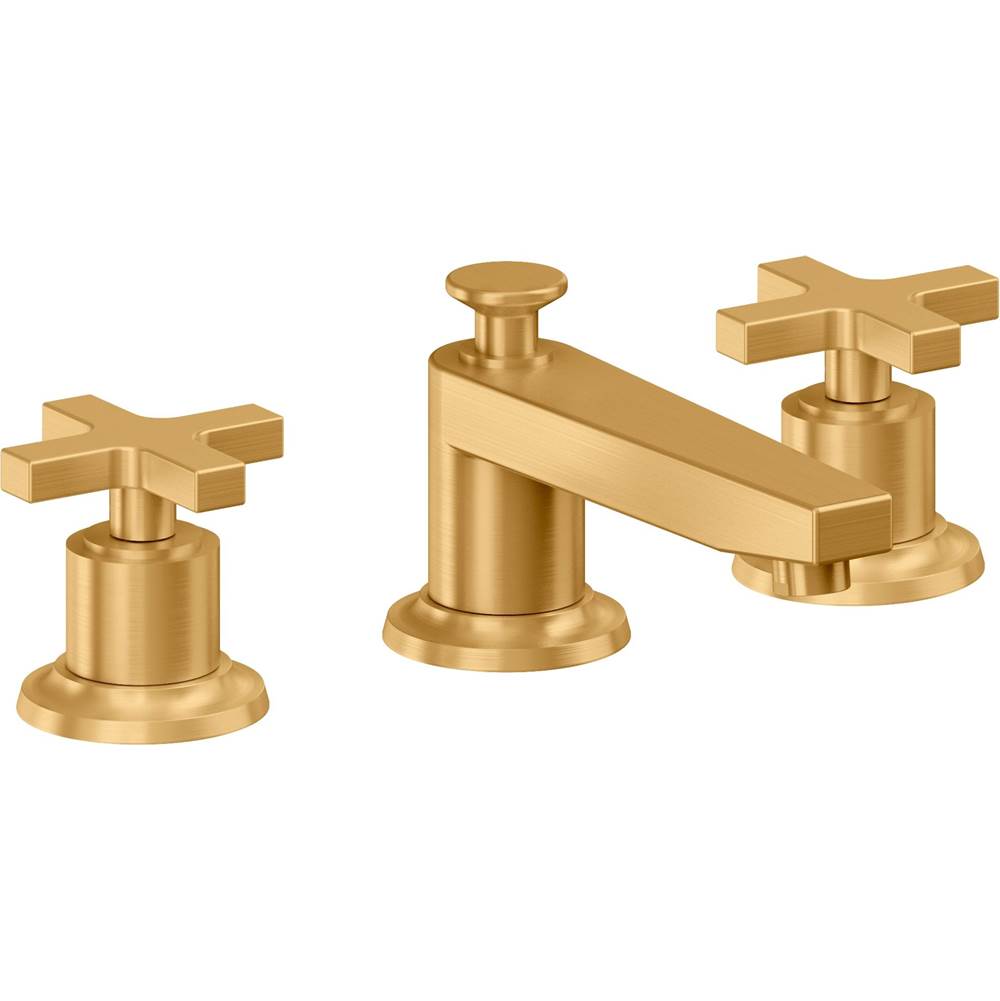 California Faucets - 8'' Widespread Lavatory Faucet - Lifetime Satin Gold Pvd