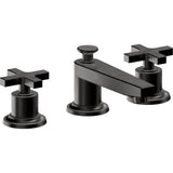 California Faucets - 8'' Widespread Lavatory Faucet with Completely Finished ZeroDrain - Matte Black